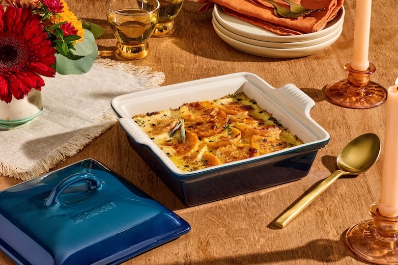 Herbed Butternut Squash and Turnip Gratin